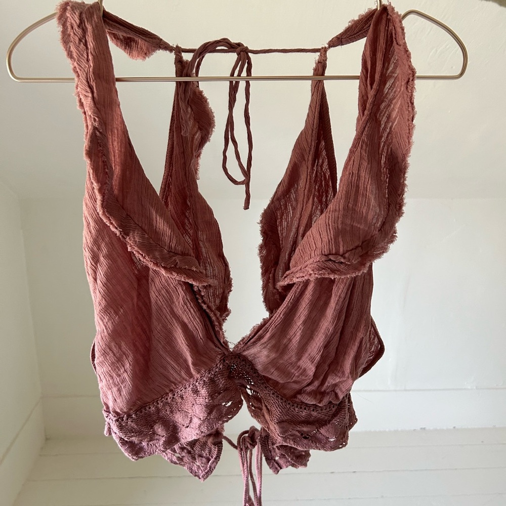 Free people tie tank with open back